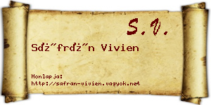 Sáfrán Vivien névjegykártya