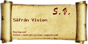 Sáfrán Vivien névjegykártya